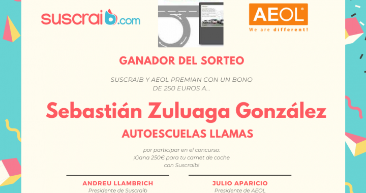 Ganador de los 250€ para el carnet de coche