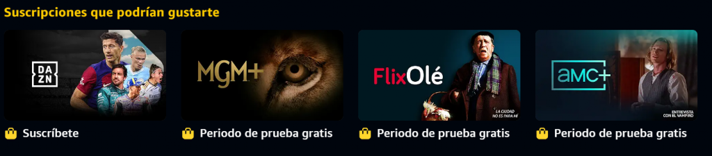 suscripciones prime video amazon